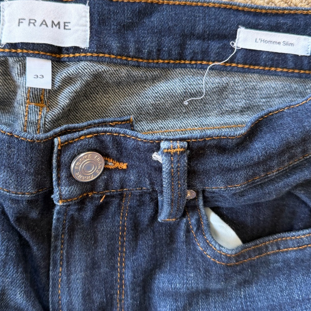 Frame Denim Dark Blue l’Homme Slim Jeans 33